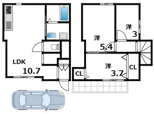 仲田2丁目テラスの間取り
