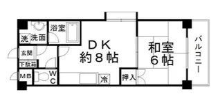 日宝アドニス塩屋【6階】の間取り