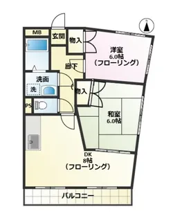 セオコート明石Ⅱ【303号室】の間取り