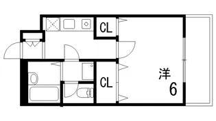 ロンフルーブ深江【1階】の間取り