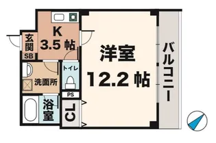 ルームズ学園北町【511号室】の間取り
