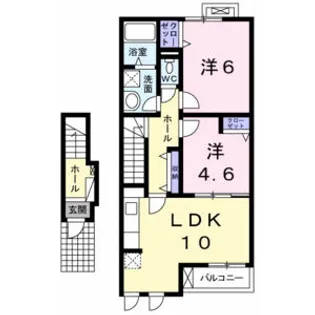 メゾンアンソレイエⅢ【2階】の間取り