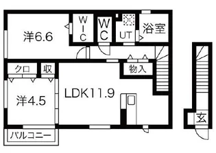 ベルヴィル明石【2階】の間取り