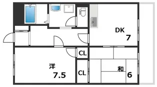 サンパレス東須磨【1階】の間取り
