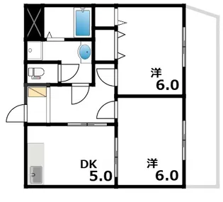サンフィールド六甲【302号室】の間取り