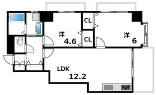ワコーレシティオ神戸【5階】の間取り