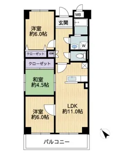 アネスト恵美寿【601号室】の間取り