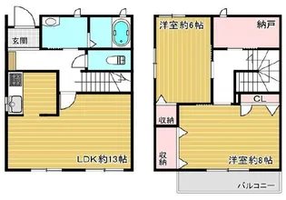 パルモ赤羽B棟【107号室】の間取り