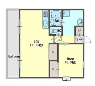 ロイヤルメゾンアドニス【2階】の間取り