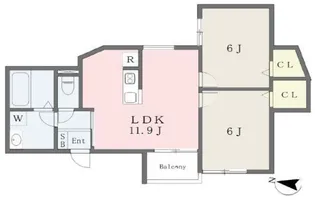 S Apt玉津町【1階】の間取り