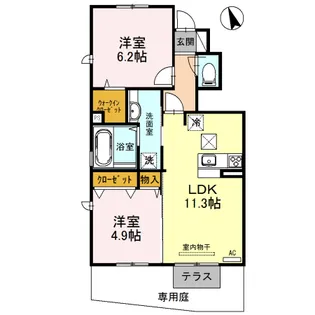 エタン・リジエール A【1階】の間取り