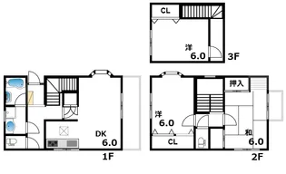 兵庫県神戸市灘区岩屋中町2丁目【一戸建】の間取り