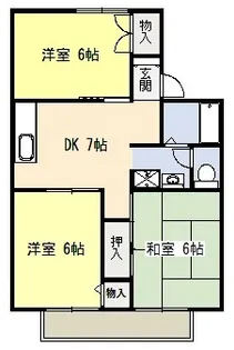 カサデルエスタ【1階】の間取り