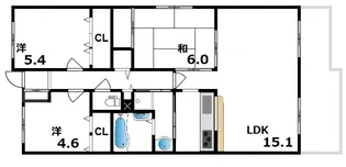 深江駅前ビル【4階】の間取り
