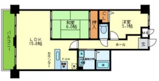 YKハイツ大久保【5階】の間取り