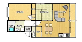 りばあさいど多聞【3階】の間取り