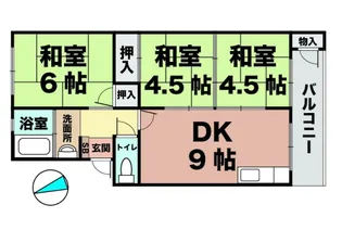 垂水農住7号棟【203号室】の間取り