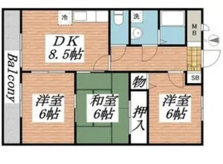 グリーンエイトⅢ【1階】の間取り