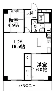 明舞北センター1号棟【8階】の間取り