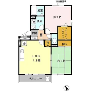 クレールプラザ立花 D棟【301号室】の間取り