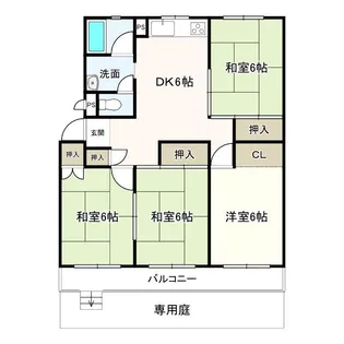 東二見ガーデンハイツ7号棟【102号室】の間取り