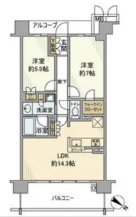 プレサンスロジェ西神南【5号室】の間取り