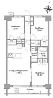 ミレーネ神戸住吉本町【1階】の間取り
