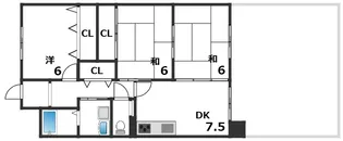 スクェア・ヴィレッジ【1階】の間取り