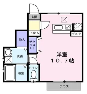 メゾン朝霧【1階】の間取り