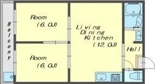 シャトー星が丘【202号室】の間取り