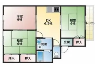 フローラルシティⅠD棟【205号室】の間取り