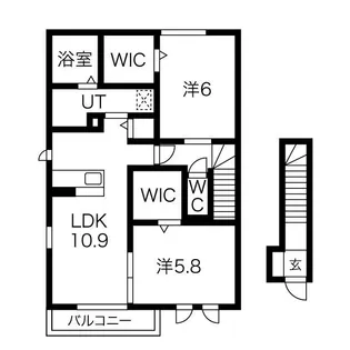 パークサイド歌敷山【2階】の間取り