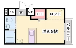 アリスコート上ノ丸【3階】の間取り