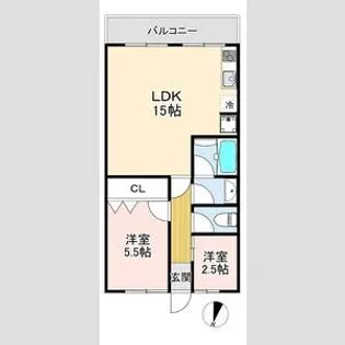 グリーンヒル白川【4階】の間取り