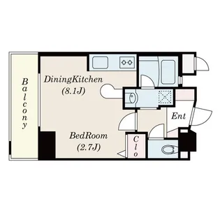 ワコーレヴィータ五色山【104号室】の間取り