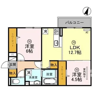 Jソレイユ錦ヶ丘【3階】の間取り