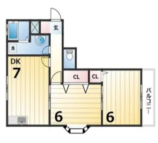 ピボットハイムB【1階】の間取り