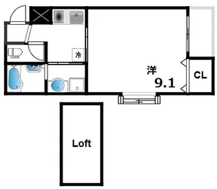 フローラ岡本【2階】の間取り