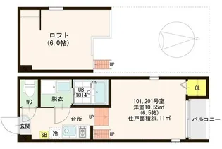 AVENIR垂水【201号室】の間取り