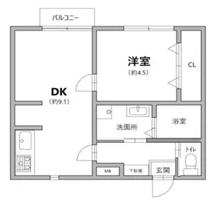 ヒルサイド山手【2階】の間取り