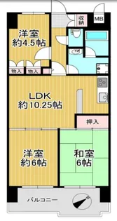 朝日プラザCITYウェストヒル神戸A棟【202号室】の間取り