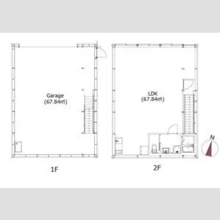 (仮称)東灘高架下ガレージハウス【1階】の間取り