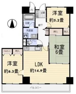 サンタウン明石ウエスト【4階】の間取り