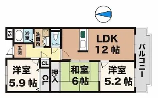 マウンティンツー【1階】の間取り