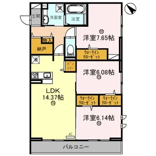 グラン セレーナ オオクボ【3階】の間取り