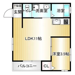 プレミアム江井島【1階】の間取り