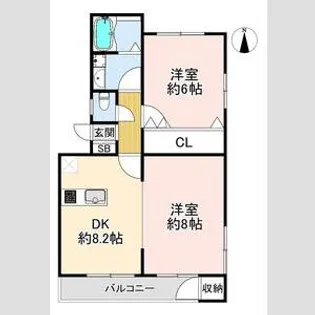 ときわ塩屋レクラン【2階】の間取り