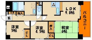グランプレステージ明石西Ⅱ【9階】の間取り