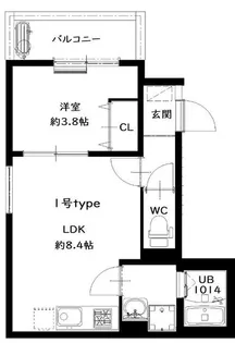 ディーポルタエウェル【3階】の間取り