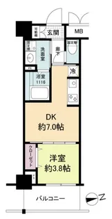 ブランシエスタ明石【3階】の間取り